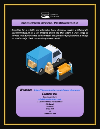 Home Clearances Edinburgh Donatefurniture.co.uk