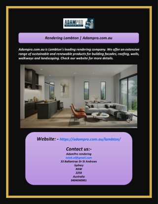 Rendering Lambton Adampro.com