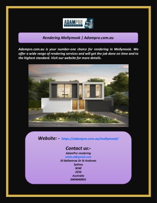 Rendering Mollymook  Adampro.com