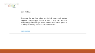 Card Making  Sassyscrapper.com.au