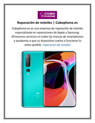 Reparación de móviles Cobophone.es