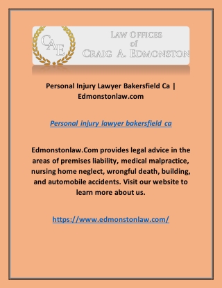 Personal Injury Lawyer Bakersfield Ca | Edmonstonlaw.com