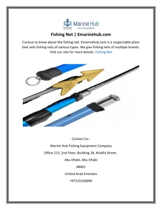 Fishing Net  Emarinehub.com