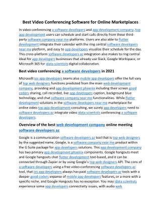 Best Video Conferencing Software for Online Marketplaces