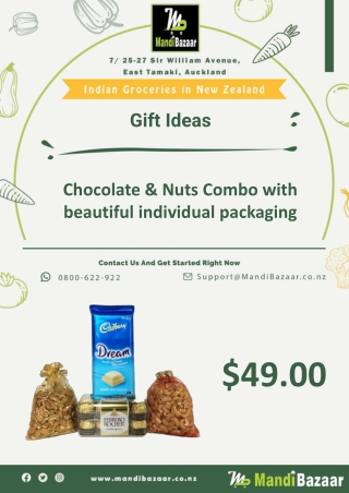 Chocolate & Nuts Combo with beautiful individual packaging - Mandi Bazaar