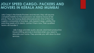 Packers and Movers in Mumbai