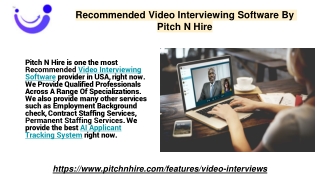 Recommended Video Interviewing Software By Pitch N Hire