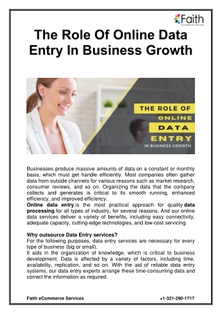 The Role Of Online Data Entry In Business Growth