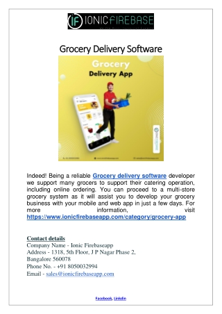 Grocery Delivery Software