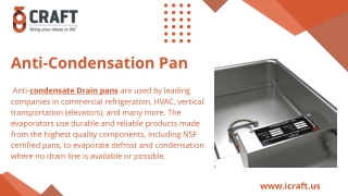 Condensate Drain Pan | HVAC Consulting Services By Craft Group