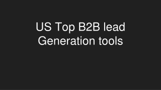 US Top B2B lead Generation tools