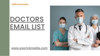 Doctors Email List | 100% verified data