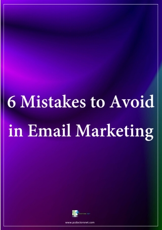 6 mistakes in e-mail marketing