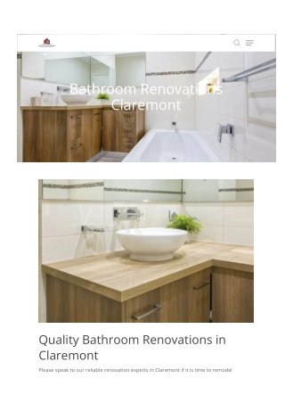 Bathroom Renovations Claremont