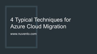 4 Common Strategies for Azure Cloud Migration