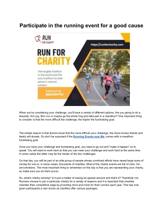 Participate in the running event for a good cause .pdf