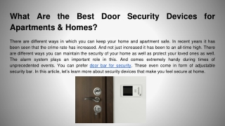 What Are the Best Door Security Devices for Apartments & Homes_