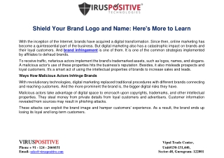 Learn all about to Shield Your Brand Logo and Name