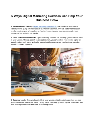 5 Ways Digital Marketing Services Can Help Your Business Grow