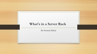 What's in a Server Rack