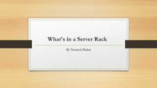 What's in a Server Rack