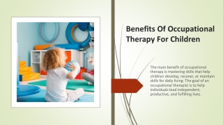 Occupational Therapy San Diego