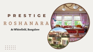 Prestige Roshanara Bangalore - Brochure