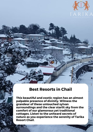 Resorts in Chail - Tarika Resort & Spa