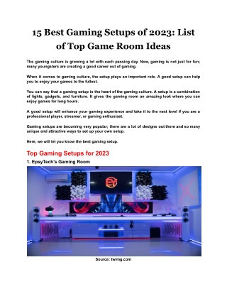 15 Best Gaming Setups of 2023: List of Top Game Room Ideas