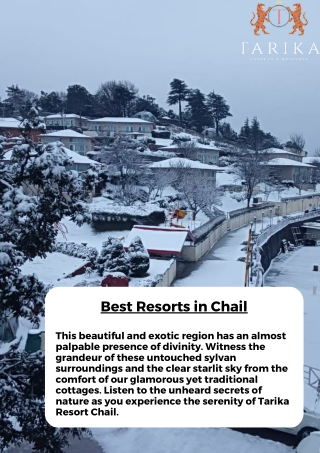 Resorts in Chail - Tarika Resort & Spa