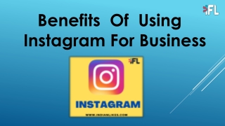 Benefits Of Using Instagram For Business - IndianLikes.com