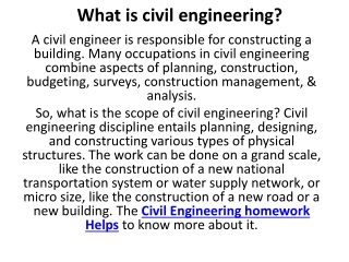 What is Civil Engineering