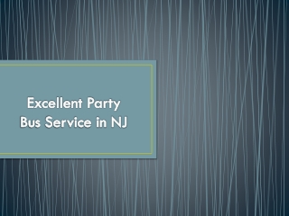 Excellent Party Bus Service in NJ