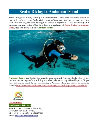 Scuba Diving in Andaman Island