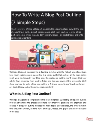 How to Write a Blog Post Outline (7 Simple Steps)