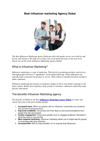 Best influencer marketing Agency Dubai