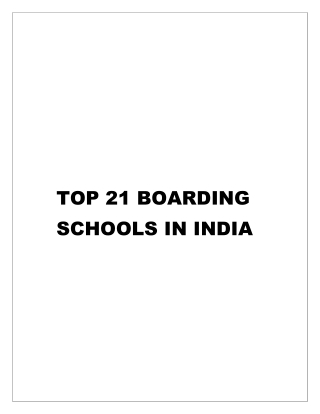 TOP 21 BOARDING SCHOOLS IN INDIA 222