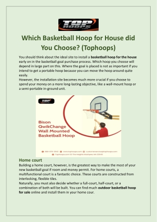 Get the best Basketball hoop for the house in Mashpee