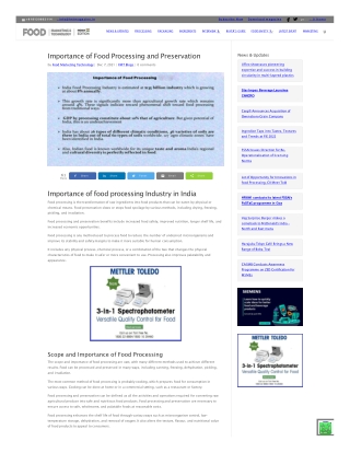 Importance Of Food Preservation - FmtMagazine