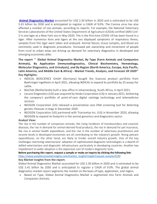 Animal Diagnostics Market