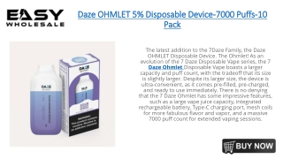 daze ohmlet disposable vape