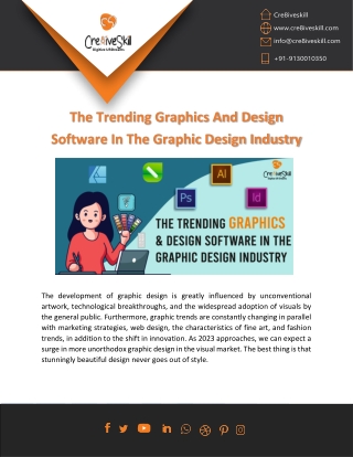 Trending Graphics & Graphic Designing Softwares | Cre8iveSkill