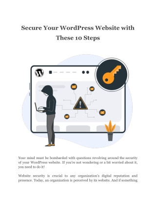 Secure Your WordPress Website with These 10 Steps