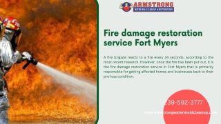 Smoke And Fire Damage Restoration Service In Fort Myers