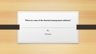 What are some of the thermal management solutions