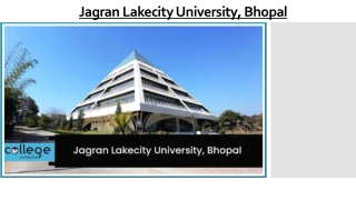 Jagran Lakecity University, Bhopal