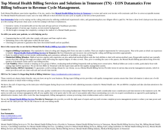Mental Health Billing Services in Tennessee