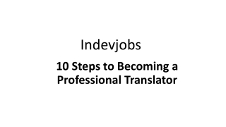 10 Steps to Becoming a Professional Translator