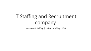 IT Staffing and Recruitment company | permanent staffing | contract staffing | U