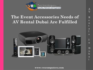 The Event Accessories Needs of AV Rental Dubai Are Fulfilled